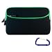 Gizmo Dorks Zipper Sleeve Case (Black with Green Trim) with Carabiner Key Chain for the Amazon Kindle 3 (Latest Generation, 6" Display)