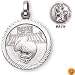 Sterling Silver St Christopher Football Medal and 20-inch Chain