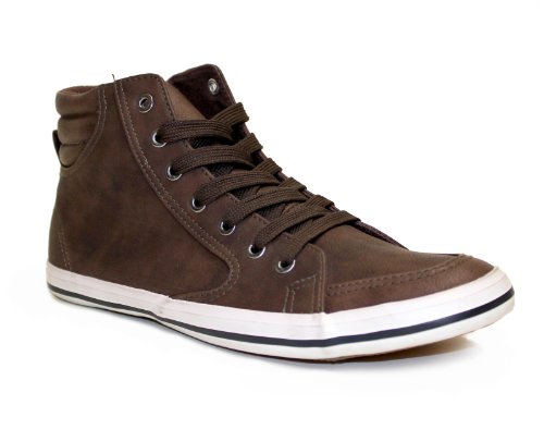 Arider AR5011 Mens Fashion High Top Sneakers - BROWN