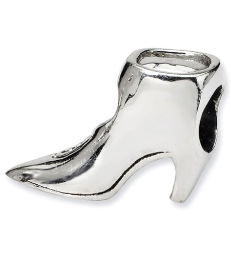 Sterling Silver Boot Shoe Charm Bead