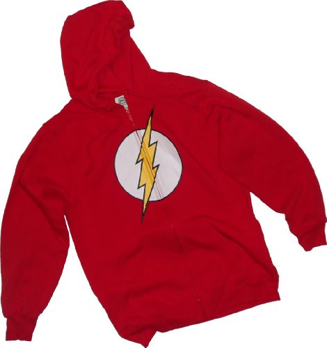  The Flash Logo -- DC Comics Hoodie Zipper-Fleece Sweatshirt
