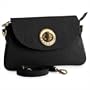 Baggallini Monaco Clutch Small - Gold Hardware - Black/Khaki