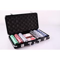 Pokerkoffer mit 300 Chips schwarz Edition