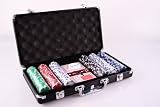 Pokerkoffer mit 300 Chips schwarz Edition