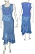 Skirt Top Set Georgette Embroidery Womens Casual Sundresses Size S