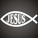 Christian Decals : JESUS Ichthus Vinyl Graphic Sticker
