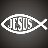 Christian Decals : JESUS Ichthus Vinyl Graphic Sticker