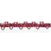 Tinsel and Hearts Garland Set of 4