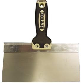 Hyde Tools 09350 MaxxGrip Pro Flat Aluminum Back Stainless Steel Hammer Head Taping Knife,... by Hyde