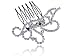 Bridal Genuine Crystal Rhinestone Fashion Swirl Design Head Piece Hair Clip Comb