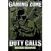 Gaming Zone (Duty Calls, Noobs Beware) Video Game Poster Print - 24x36 Best Seller Poster Print, 24x36 Poster Print, 24x36