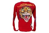 EdHardy Men's Tiger Screen Print Red Crew Neck Style # A9ACJAAZ