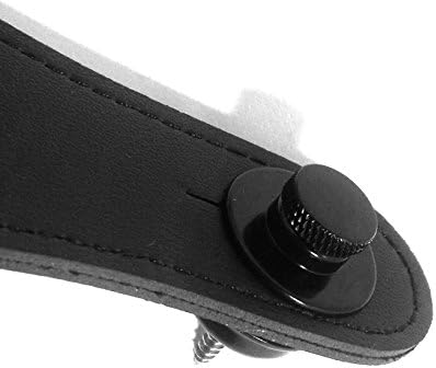 Flat-Top Guitar Strap Locks - Pair - Polished Black Finish