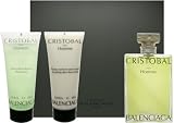 Cristobal Pour Homme by Balenciaga for Men 3 Piece Set Includes: 3.33 oz Eau de Toilette Spray + 3.33 oz Soothing After Shave Balm + 3.33 oz Shower Gel in Keepsake Box)