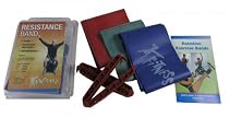 Fitness Mad Resistance Band Kit 3 Strengths of Band and handles (Red, Green, Blue)