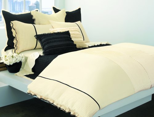 DKNY Edwardian Sheer King Duvet Cover, Pearl