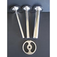 #22 Sausage Stuffer tubes + stuffing kidney plate disc for Meat Grinder by Hobart LEM Cabelas Torrey etc