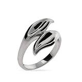 Eve's Addiction Leaves of Sterling Silver Wrap Ring