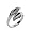 Eve's Addiction Leaves of Sterling Silver Wrap Ring, 6