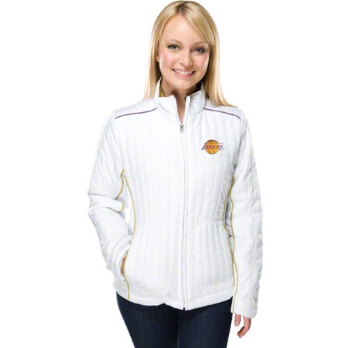 Los Angeles Lakers Women's Bombshell White Full-Zip Jacket