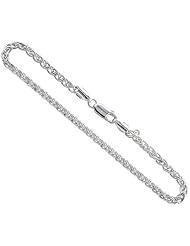 Sterling Silver Italian Wheat Chain Necklaces & Bracelets 3.1mm Nickel Free, sizes 7 - 30 inch