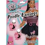 Poodle Earrings Pink