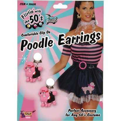 Click here to buy Poodle Earrings Pink by FORUM NOVELTIES.