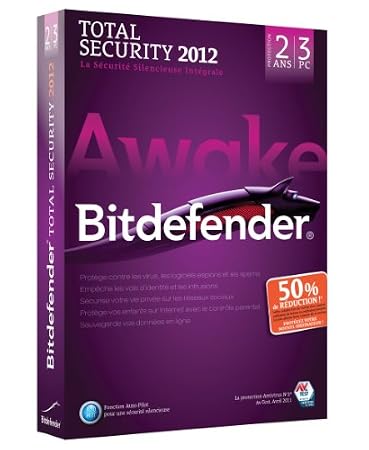 Bitdefender Total security 2012 (3 postes, 2 ans) (offre d'attachement)
