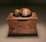 Petit Coffre en bois - Chat endormi -