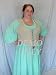 Fully Reversable Green and Brown Cloth Boned Fitted Bodice. Size 28W for Rennisciance and SCA Re Enactment 