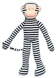 Alimrose Designs Baby Toddler Blue Striped Monkey Rattle Animal Toy -Designed in Australia