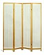 Four Panel Natural Framed Screen By Coaster Furniture