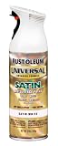 Rust-Oleum 245210 Universal Advance Formula Spray Paint, Satin White, 12-Ounce