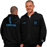 NFL Carolina Panthers Black French Terry Full Zip Hoodie Jacket (X-Large)