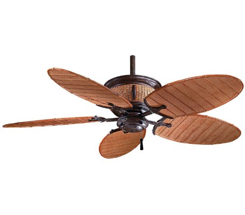 Minka Aire F580-VR/BB 52″ Shangri-La Tropical WET Outdoor Vintage Rust Ceiling Fan