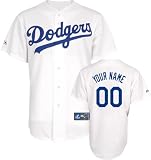MLB Boys' Los Angeles Dodgers Replica Jersey Personalized (White, X-Large)