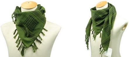Unisex Fashion Women Men Arab Shemagh Keffiyeh Palestine Scarf Shawl Wrap (Olive Green)
