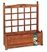 AFK Classic Climber Planter complete with Trellis Large in Teak Colour 001747