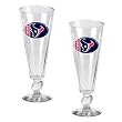 Houston Texans NFL 2pc Pilsner Glass Set with Football on stem - Oval Logo by Great American Products