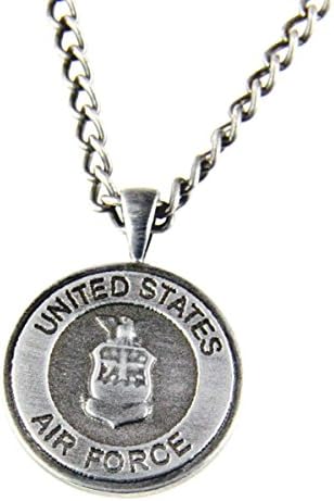 6030150 US United States Air Force Necklace Medallion Armed Services Dogtag USAF