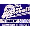 1988 Topps Traded set of 132 baseball cards (Jim Abbott, Roberto Alomar, Mark Grace, Tino Martinez, Robin Ventura etc)