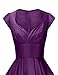 GownTown Womens Dresses Party Dresses 1950s Vintage Dresses Swing Stretchy Dresses, Purple, Small