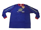 Jimmie Johnson 48 Nascar Adult Royal with Red Long Sleeve Ringer