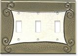 SCROLL MOCHA Switchplates Outlet Covers, Rocker, GFCI