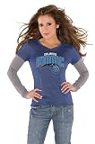 Orlando Magic Royal Women's Primary Logo Tri Blend Long Sleeve Layered T-Shirt- by Alyssa Milano