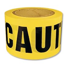 Intertape 600CC 1000 Caution Barricade Ribbon 3-Inches x 1000-Feet, 2.5-Mil