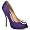 Badgley Mischka Women's Lissa Open-Toe Pump,Purple,5 M US