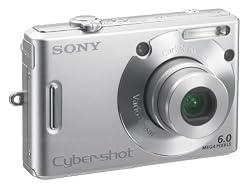 Sony Cybershot DSCW30 6MP Digital Camera with  3x Optical Zoom