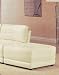 Coaster Contemporary Square Bonded Leather Ottoman in White