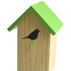 Bird@Home Modern Wood Bird House - Green from Bird Houses